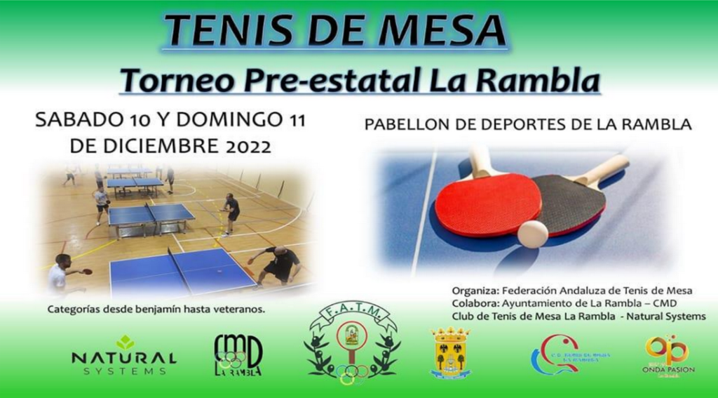 Cartel Torneo Pre-estatal La Rambla 2022